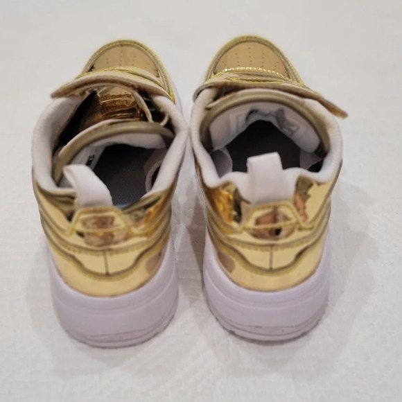 DC Tribeka V Le Gold Sate Shoe Sneaker Women's Size 5.5 Unilite New - Picture 4 of 10